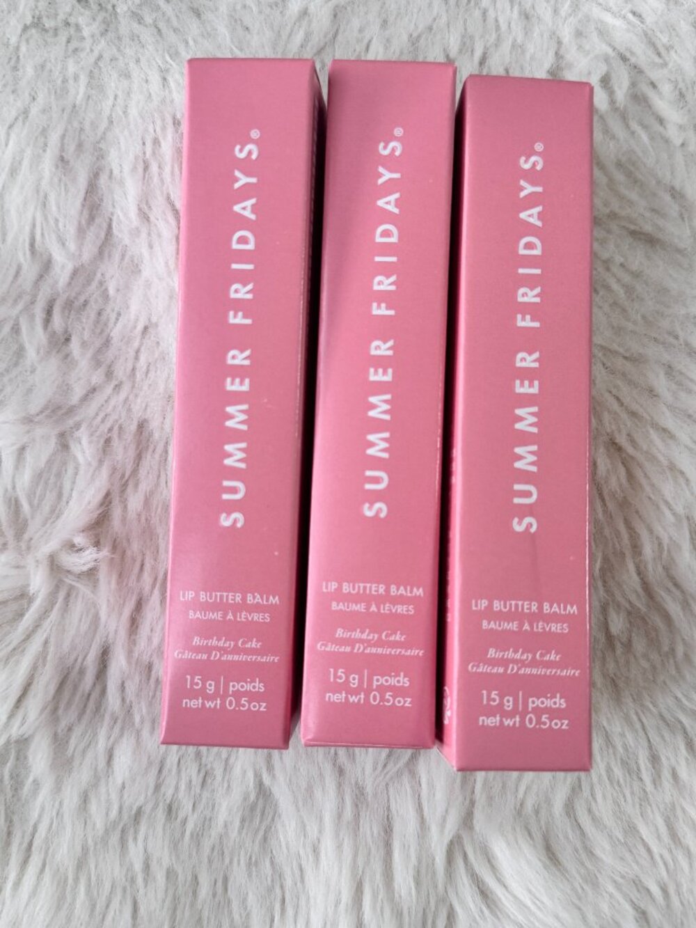 3pcs/Birthday Cake/Summer Fridays Lip Butter Balm Conditioning Lip Mask New box